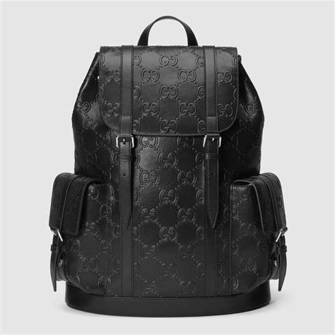 embossed leather bag gucci backpack|gucci bag backpack women's.